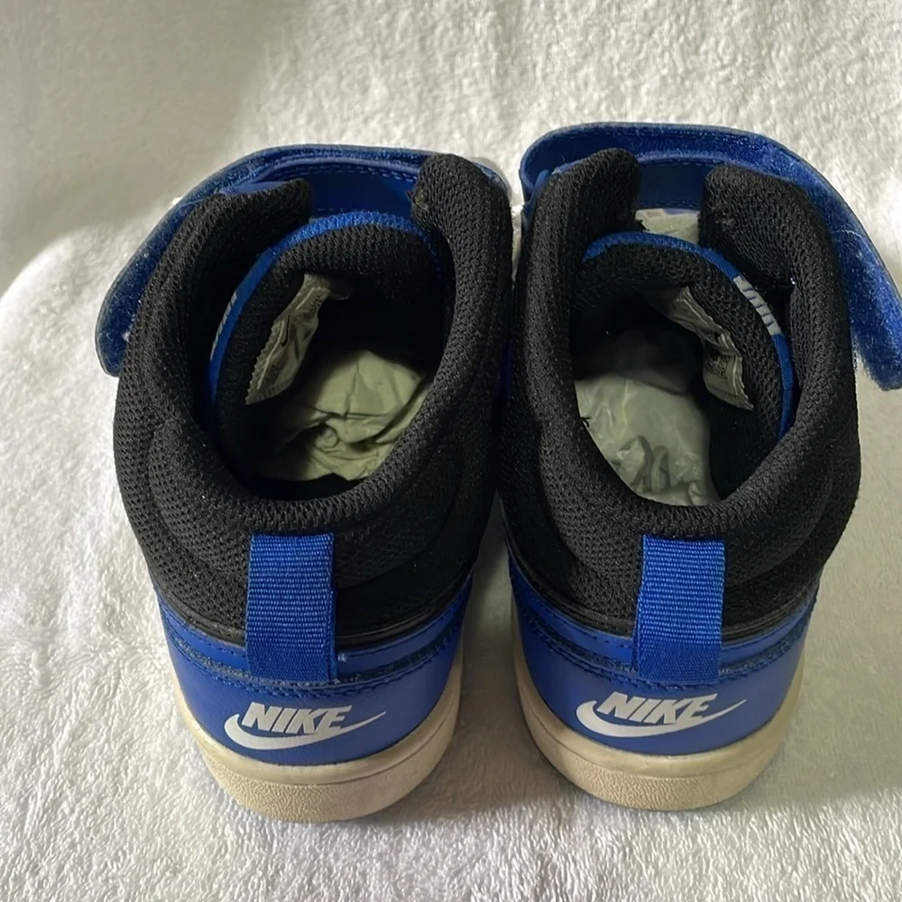 Nike Court Borough Mid 2 Black Game Royal (GS) Size 4.5Y - Picture 4 of 9